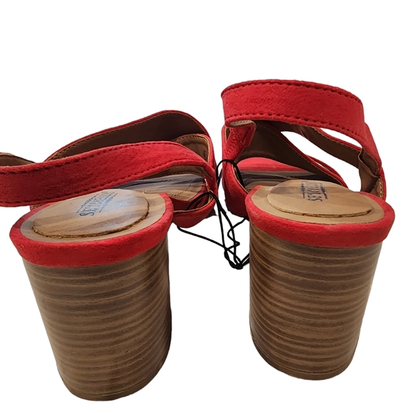 NEW Seychelles Chunky Blocky Heel Strappy Peep Toe Sandal Heels - Picture 5 of 9